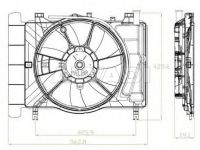 Toyota Yaris 2005-2011 RADIAATORI VENTILAATOR
